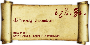 Ónody Zsombor névjegykártya